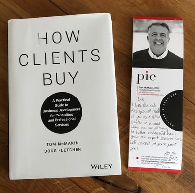 Tom McMakin book as a present for Luk Smeyers