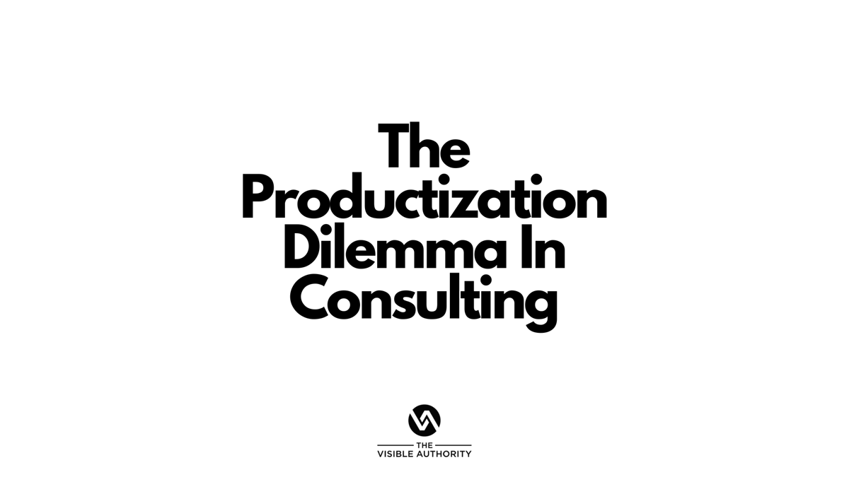 The Productization Dilemma In Consulting